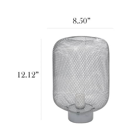 metal box frame indistrial table lamp|Simple Designs Metal Mesh Industrial Table Lamp, 12.